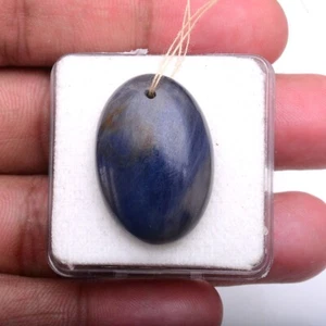 41.80 Cts Natural Sapphire Drilled Oval Cabochon 27mm*19mm Untreated Gemstone - Picture 1 of 8