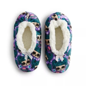 Girls Slipper Socks Fuzzy Babba Surprise Doll Shoes Size Small 8-13 - Picture 1 of 2
