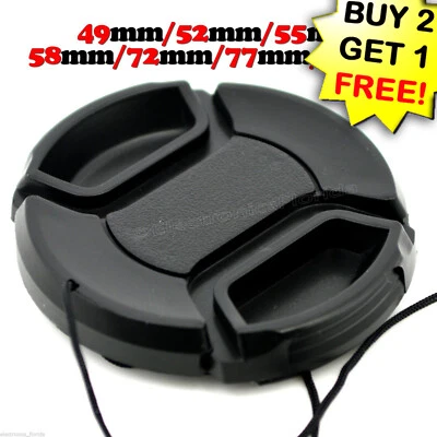 Lens Cap cover for Camera Lens 37/49/52/55/58/62/67/72/77/82/92 mm - Image 1 of 2