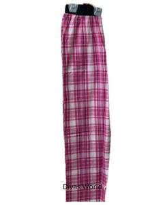 Kids Pyjama Pants Trouser Checks Printed Pink Bottom PJ Nightwear Lounge Pant - Picture 1 of 8