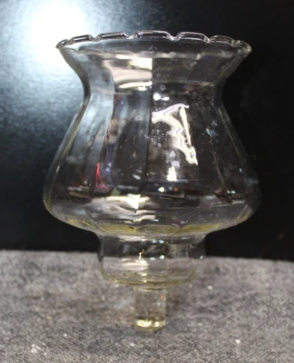 Large Clear Glass Pegged Votive 5" x 3.5"  Fluted Candle Holder Foto 1 de 3