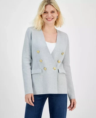 NUEVO Blazer Express Talla M Tejido Doble Pecho Cárdigan Botones Dorados Precio de venta sugerido por el fabricante $138 Foto 1 de 4