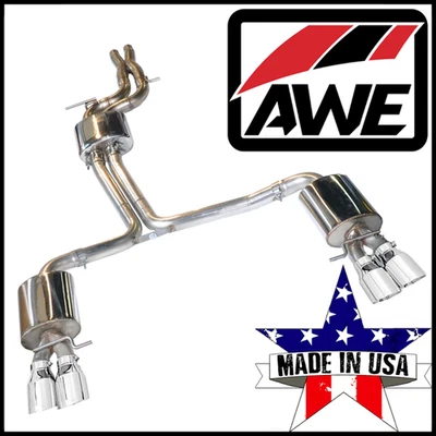 AWE Touring Edition 2.5 英寸猫背排气系统适合 2012-17 奥迪 S5 Coupe 3.0L — 第 1/4 张图片