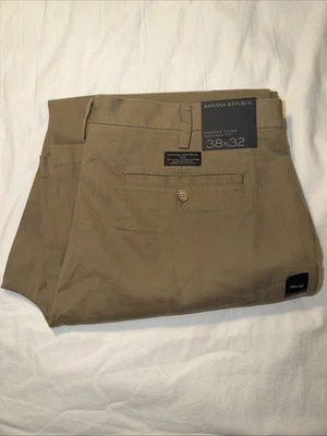 Pantalones chinos Banana Republic para hombre 38x32 Dawson calce relajado nuevos con etiquetas marrón Foto 1 de 4