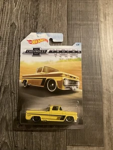 2018 Hot Wheels Chevrolet Trucks 100 Years 4/8 Custom '62 Chevy Pickup gelb - Bild 1 von 3