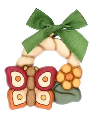 THUN  Formella con farfalla e fiore in ceramica AbbracciAMI originale al 100% - Immagine 1 di 3