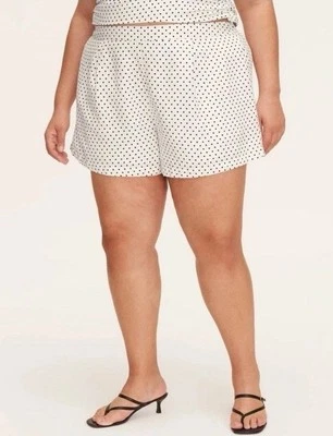 Mini Pantalones Cortos Para Mujer Lunares Lino Acampanado Tiro Alto Kate Spade Target 2X Forrados Foto 1 de 4