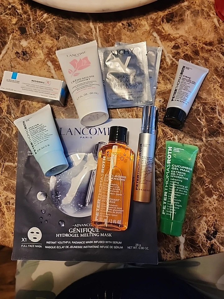 Mixed Travel Skincare Lot- Peter Thomas Roth Lancome Vichy La Roche Posay - Изображение 1 из 1