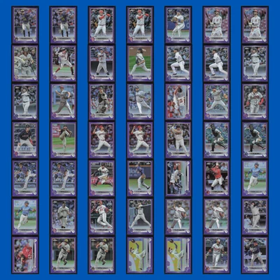 Лот из 49 бейсбольных карточек 2022 Topps обновление хрома фиолетовая переливающаяся Mike Brosseau почти как новые - Изображение 1 из 4