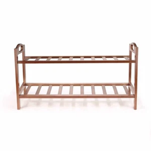 BambooMN Wood Shoe Rack for Entryway or Doorway - Picture 1 of 19