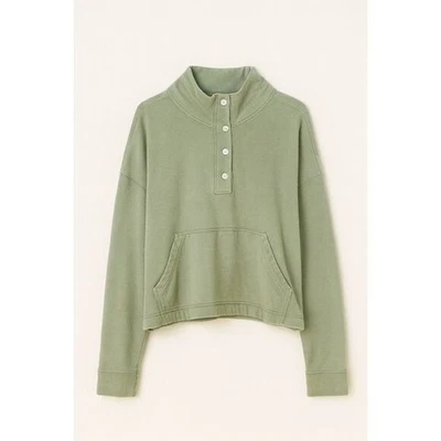 REI Cooperativo Verde Cáñamo Algodón Cuello Simulado Pullover Sudadera Para Mujer Mediana Foto 1 de 4