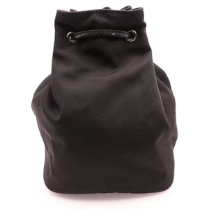 GUCCI Nylon Kordelzug Tasche Schwarz Vintage Authentic From Japan - Bild 1 von 24