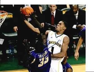 BAYLOR BEARS PERRY JONES III SIGNED GOING UP HARD 8X10 BASKETBALL - Picture 1 of 1