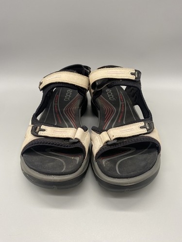 Sandalo Ecco donna 42 (US 10) Yucatan sportivo pelle nabuk cinturino bianco osso