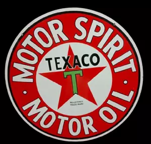 PORCELAIN TEXACO ENAMEL SIGN 12X12 INCHES - Picture 1 of 2