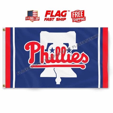 Philadelphia Phillies Flag 3x5 FT New Bell Man Cave Banner Tailgating FREE SHIPP Cover
