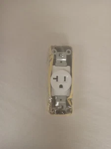 EAGLE 1877W-BOX 20A 125V NEMA 5-20R SINGLE GROUNDING RECEPTACLE RECEPTACLE - Picture 1 of 3
