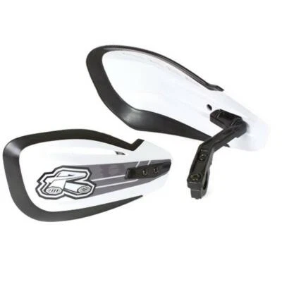 Renthal Black and White Hand Guards to fit Yamaha TT250 R 1993 to 1995 - Imagem 1 de 3