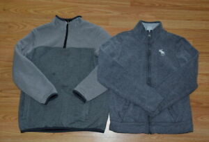 LOT OF 2 GRAY SWEATERSHIRTS~ ABERCROMBIE & OLD NAVY BOYS SZ 10-12 *GUC*