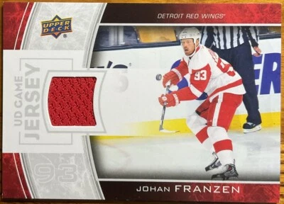 2013-14 Upper Deck UD Game Jersey Johan Franzen #GJ-JF Detroit Red Wings - Image 1 of 2