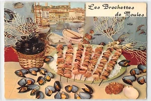 Tarjeta Postal Dentelee Recetas Cocina Pinchos Mejillones Emilie Bernard n104 - Picture 1 of 2