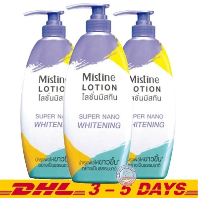 Mistine Loción Corporal Super Nano Blanqueamiento Piel Tonificación Coenzima Q10: 400 ml x 3 Foto 1 de 3