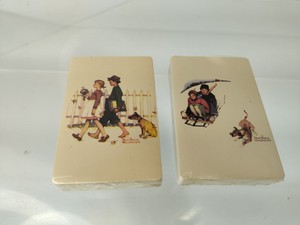 Pair of Norman Rockwell Playing Card Decks (Dogs)