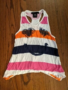 Toddler Girls Flowers By Zoe Tank Top White Black Neiman Marcus Size 2-3T - Picture 1 of 4