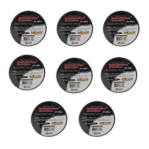 8 Rolls 1.2" x 50ft High Temp Cloth Fabric Electrical Wiring Harness Black Tape - Picture 1 of 4