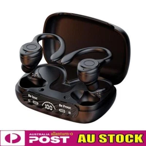 Bluetooth 5.3 Wireless TWS Earbuds Over Ear Earhooks Sport Headphones Sweatproof - Picture 1 of 16