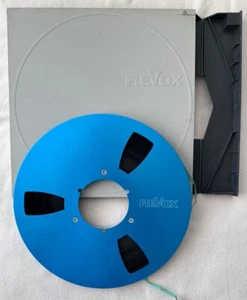 REVOX 26,5 cm Aluminium Reel Tonband Spule Blau Blue NAB mit Case - Bild 1 von 2