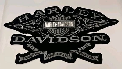 HARLEY DAVIDSON LEGENDARY BAR & SHIELD CHALECO EXTRA GRANDE O CHAQUETA PARCHE TRASERO NUEVO Foto 1 de 4