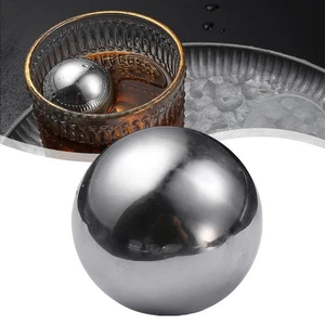 Cubetti di ghiaccio in acciaio inox 38 mm palline di ghiaccio riutilizzabili pietre refrigeranti vino whisky - Foto 1 di 23