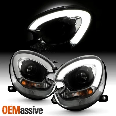 Faro proyector negro para 11-16 Mini Cooper Countryman HID [LED DRL funcionando] Foto 1 de 4