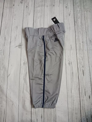 Adidas Youth Icon Pro Pipe Knee Length Baseball Pants Gray/Navy Blue GQ9143 XL - Image 1 of 4