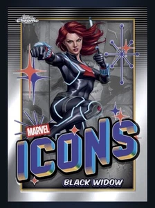 2025 Topps MARVEL Chrome Marvel Icons - BLACK WIDOW (TOPPS Marvel Digital Card - Picture 1 of 1
