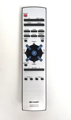 Controle remoto sistema de áudio Sharp RRMCG0037SJSA fr XL1700 XL1700C XL1600 XL1600C - Imagem 1 de 4