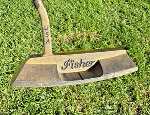 Vintage Fisher Touch Eagle Bronze Putter 35" Steel Shaft with Lamkin Grip - Picture 1 of 9