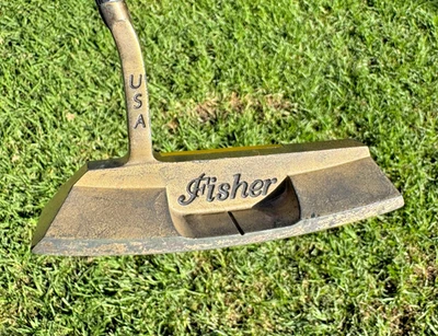 Vintage Fisher Touch Eagle Bronze Putter 35" Steel Shaft with Lamkin Grip - Image 1 of 4