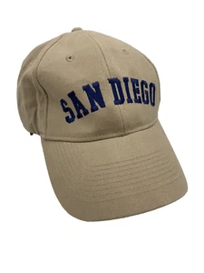 Vintage KC SAN DIEGO Mütze, beige bestickt, verstellbarer Rückengurt, 100% Baumwolle - Bild 1 von 10