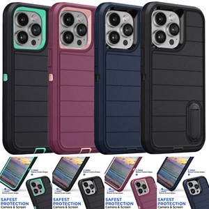 Für iPhone 15 Pro Max / 15 Plus / 15 Pro Schutzhülle Stoßfest Ständer Cover - Bild 1 von 38