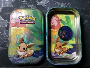JCC Pokémon Kanto Friends *VACÍA* Eevee Chancey Mini Latas Tarjeta y Moneda - Imagen 1 de 2