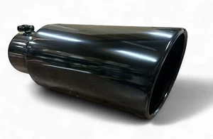 4" INLET x 7” OUTLET x 18”L GLOSS BLACK DIESEL TIP BOLT ON - FORD POWERSTROKE - Bild 1 von 5