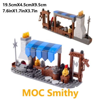 Как новый на картонке Средневековый Рыцарский Замок Оружейная Стойка Катапульта Кузнечный Магазин Палатка Оптовый Набор - Изображение 1 из 4