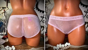 Vintage Victoria’s Secret Hiphugger Sheer Gold Glitter Brief Panties S Panty - Picture 1 of 10