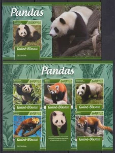 DZ0725! IMPERF 2019 GUINEA-BISSAU PANDA ORSI ANIMALI SELVATICI #10512-6+BL1808 MNH - Foto 1 di 1
