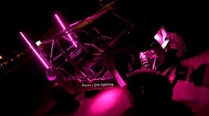 2PCS 5feet RGB Colors LED Whip Lights + 4PCS RGB Rock Lights w Bluetooth Control - Imagen 1 de 12