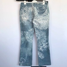 Vintage ROBERTO CAVALLI Jeans Pants Trousers Denim Printed Size US 35 IT 49