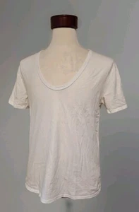 AG Adriano Goldschmeid weißes T-Shirt mit U-Ausschnitt Gr. L - Bild 1 von 7