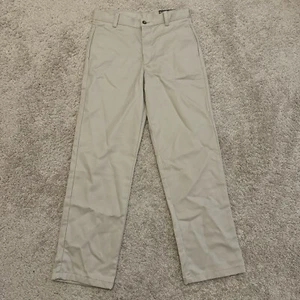 George Boys Size 14 Pants Straight Leg Twill Khaki Flat Front Adj. Waist New - Picture 1 of 7